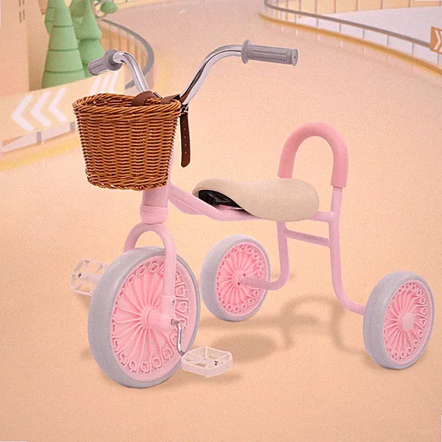 3-Wheel Tricycle Bricyle Children w/ Seat Backrest?Kids Trike For 2-6 Years Old