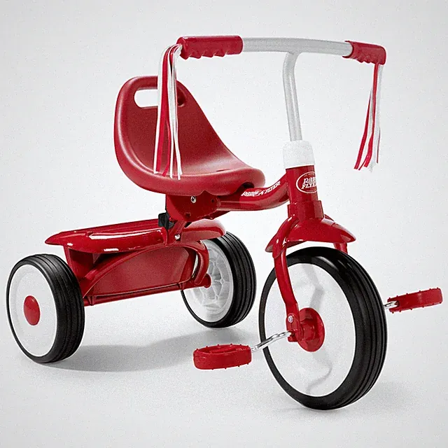 Radio Flyer Kids Readily Assembled Fold 2 Go Trike with Storage Bin (Open Box)