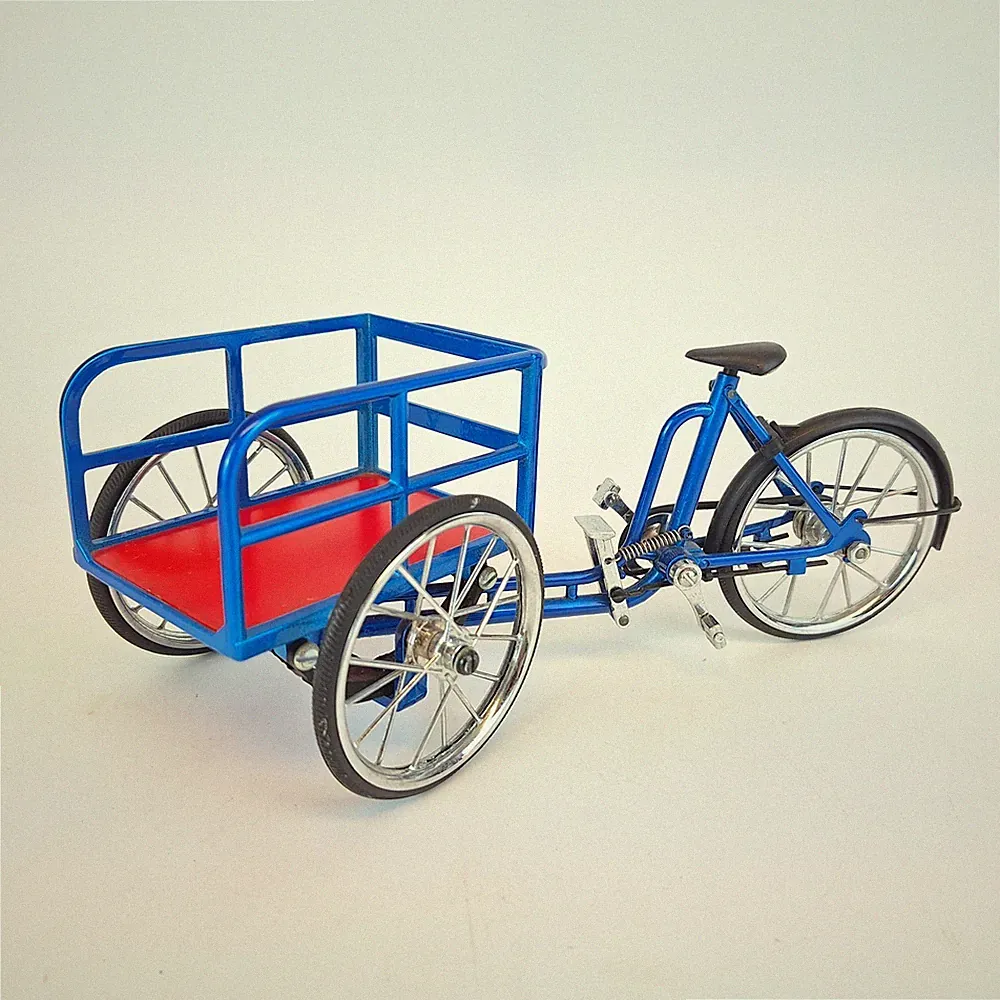 Velocipedes Alvarez Miniature Cargo Tricycle Blue Model Ref. 101 Boxed
